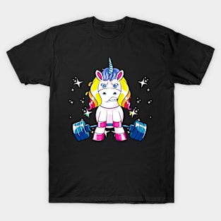 Weight Lifting Unicorn Lover Funny Workout and Exercise T-Shirt